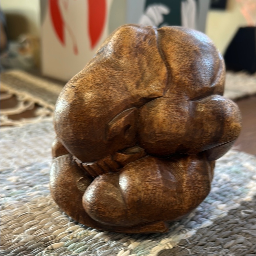 Handcrafted Brown Wooden Sculpture
